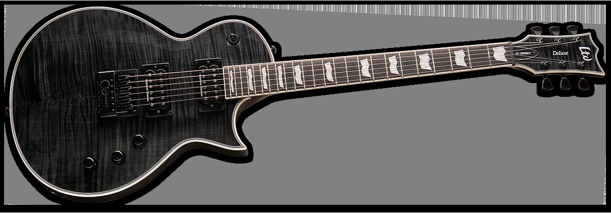 LTD EC-1000 Evertune Eclipse Electric Guitar in See Thru Black