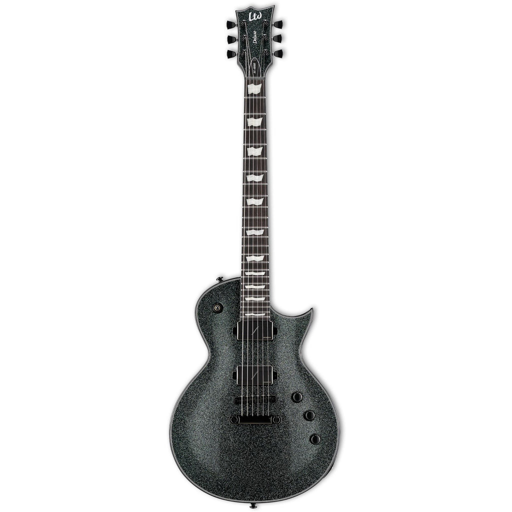 ESP LTD Eclipse electric guitar in granite sparkle finish, showcasing its sleek body, neck, and hardware details.