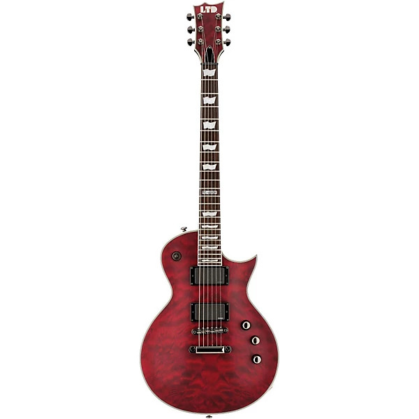 LTD EC401 Quilted Maple Electric Guitar - See Thru Black Cherry