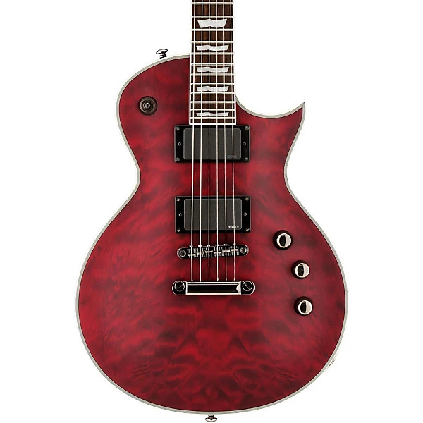 LTD EC401 Quilted Maple Electric Guitar - See Thru Black Cherry