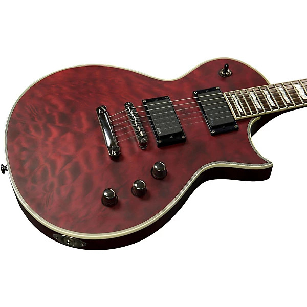 LTD EC401 Quilted Maple Electric Guitar - See Thru Black Cherry