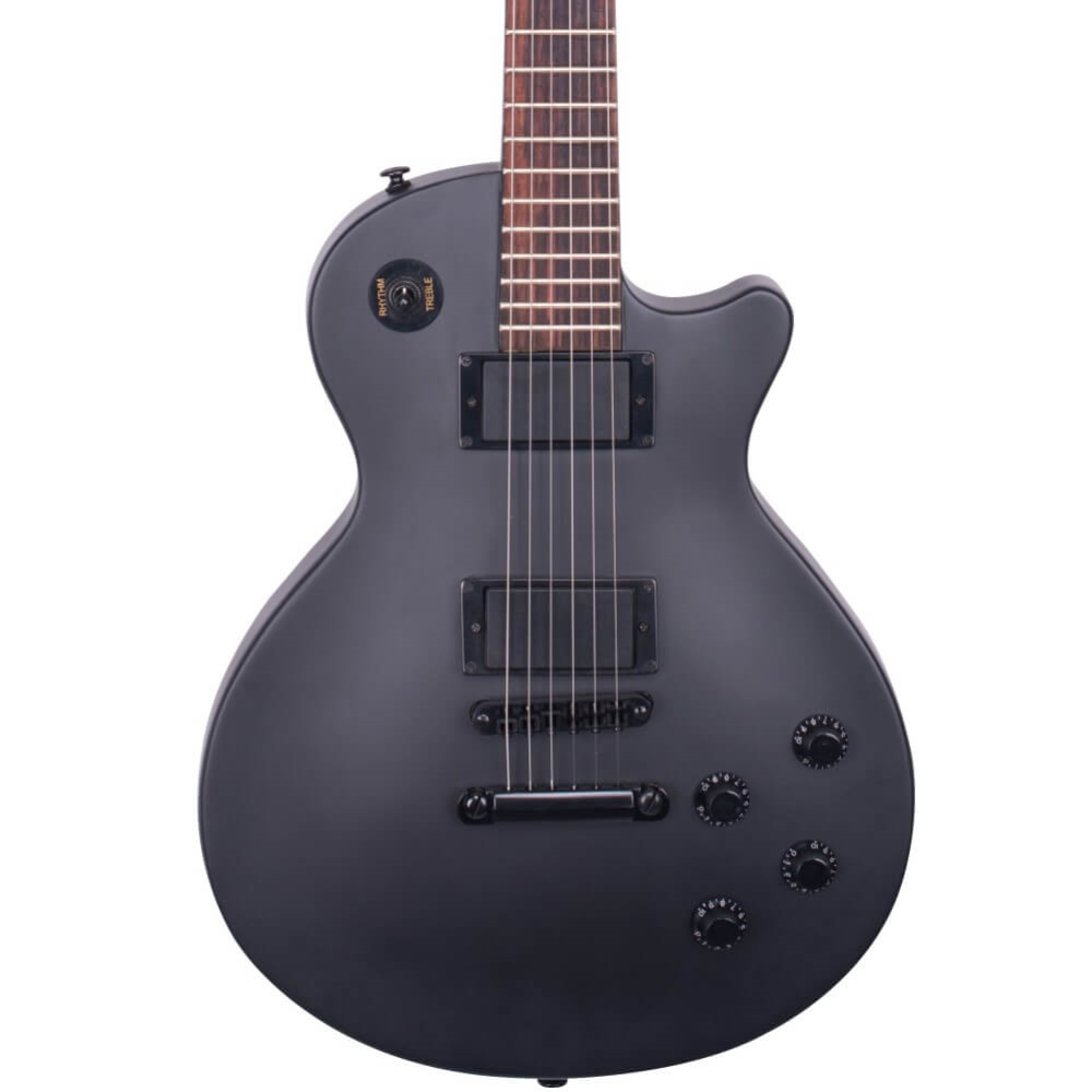 SX EE3S Les Paul Style Electric Guitar - Satin Black