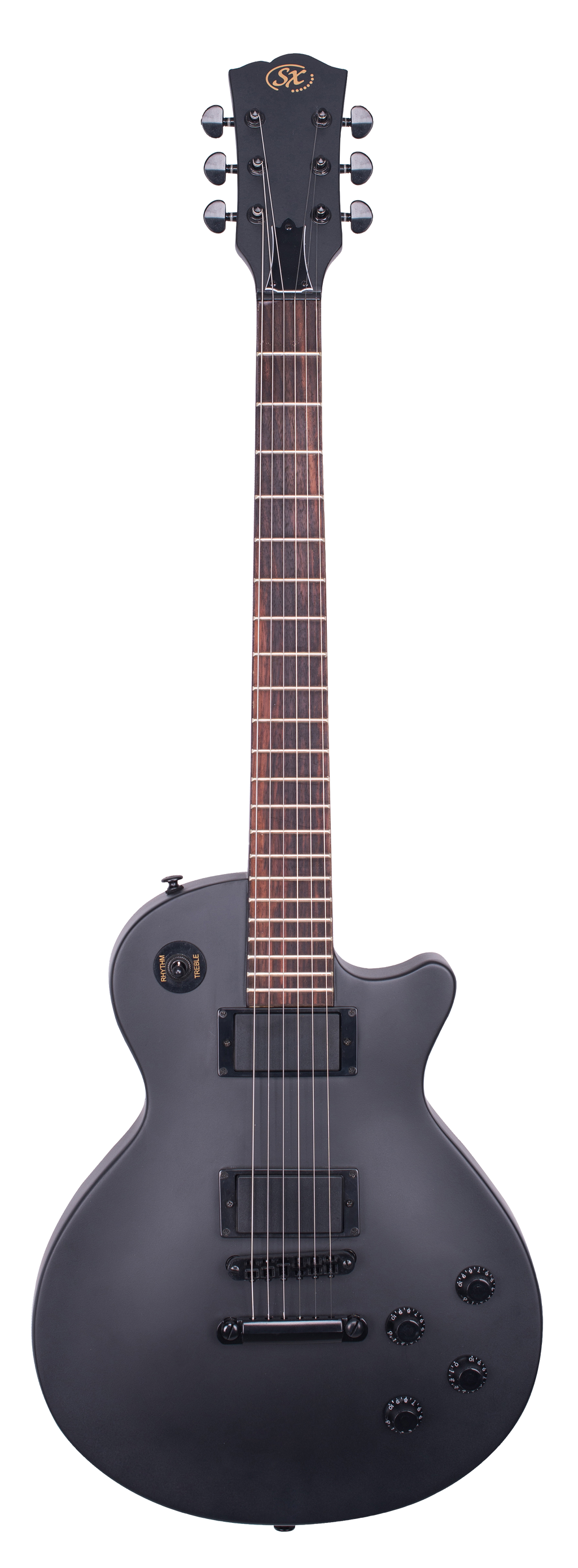 SX EE3S Les Paul Style Electric Guitar - Satin Black