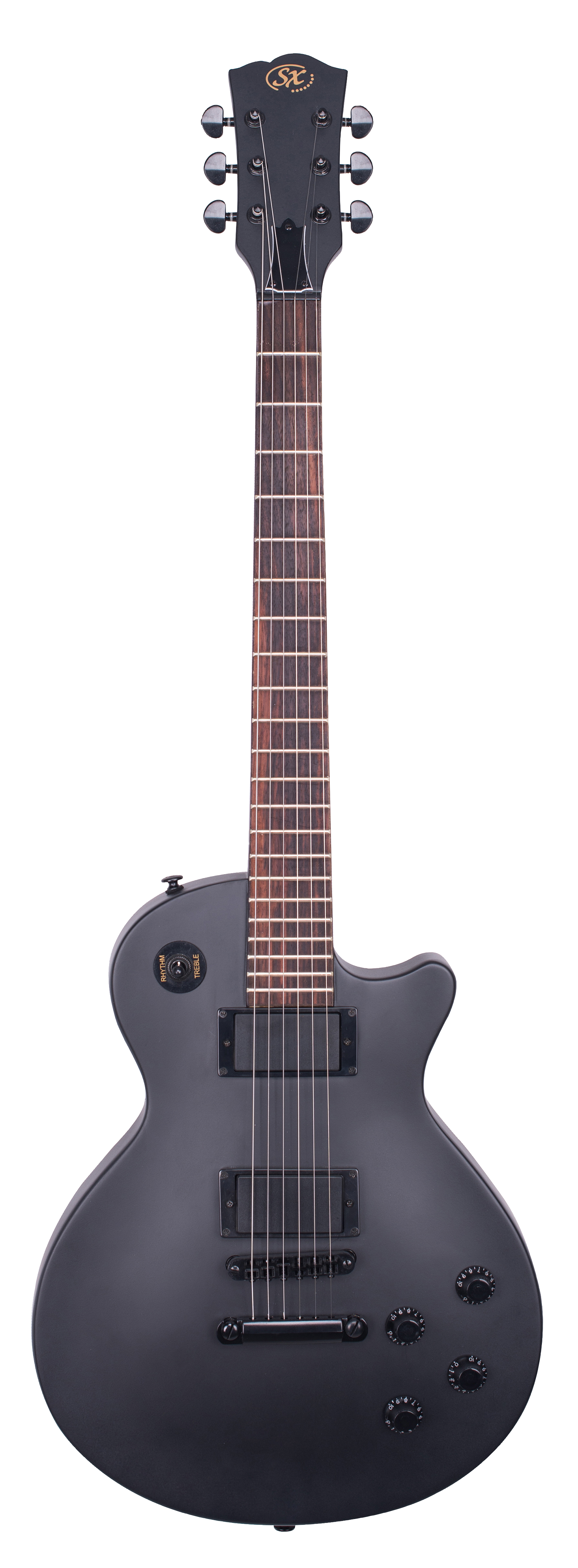 SX EE3S Les Paul Style Electric Guitar - Satin Black
