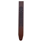 Colonial Leather Tribal Art Laser Etched Leather Guitar Strap