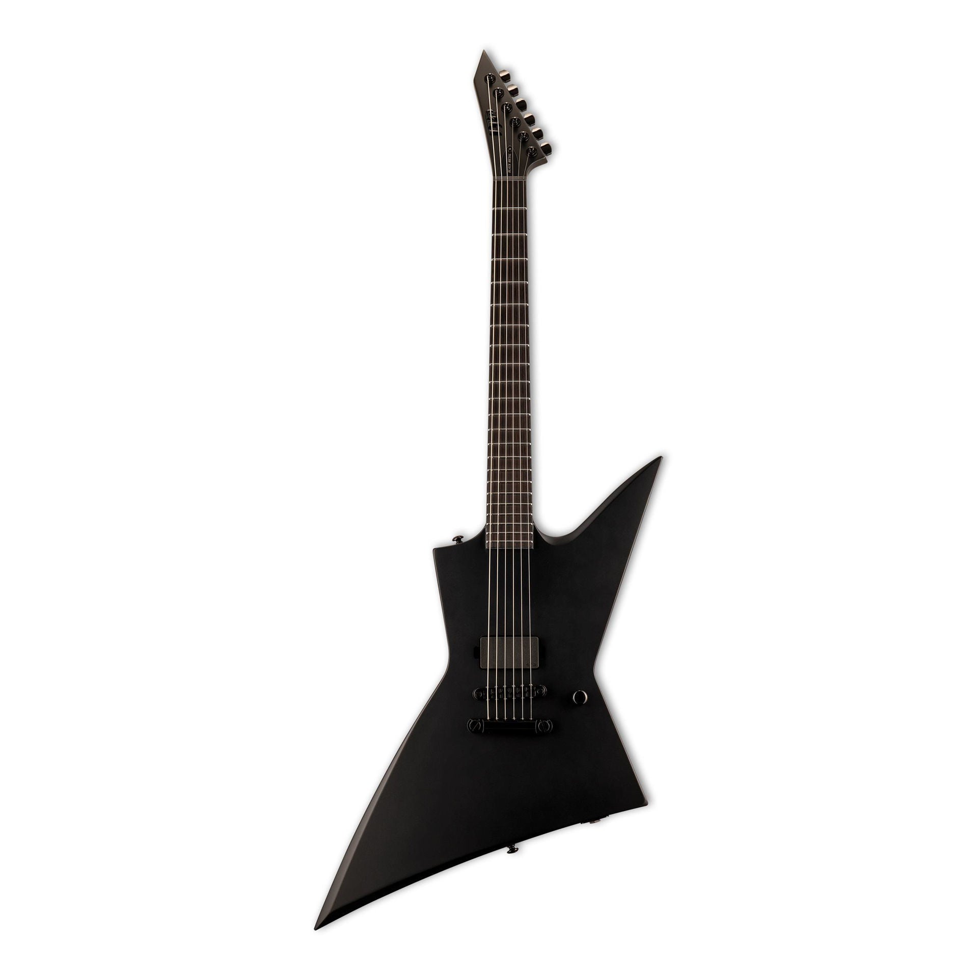 LTD EX Black Metal Electric Guitar in Black Satin