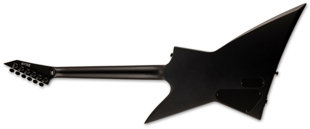 LTD EX Black Metal Electric Guitar in Black Satin