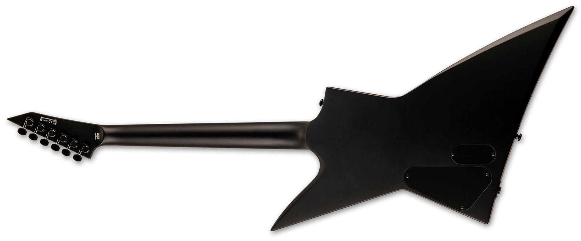 LTD EX Black Metal Electric Guitar in Black Satin