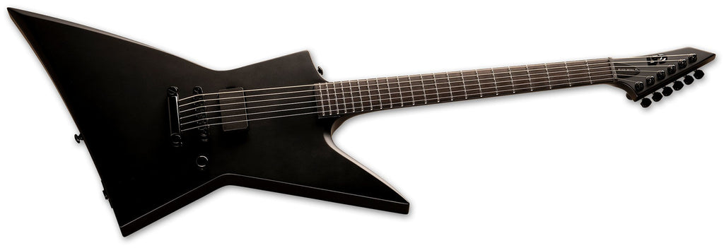 LTD EX Black Metal Electric Guitar in Black Satin
