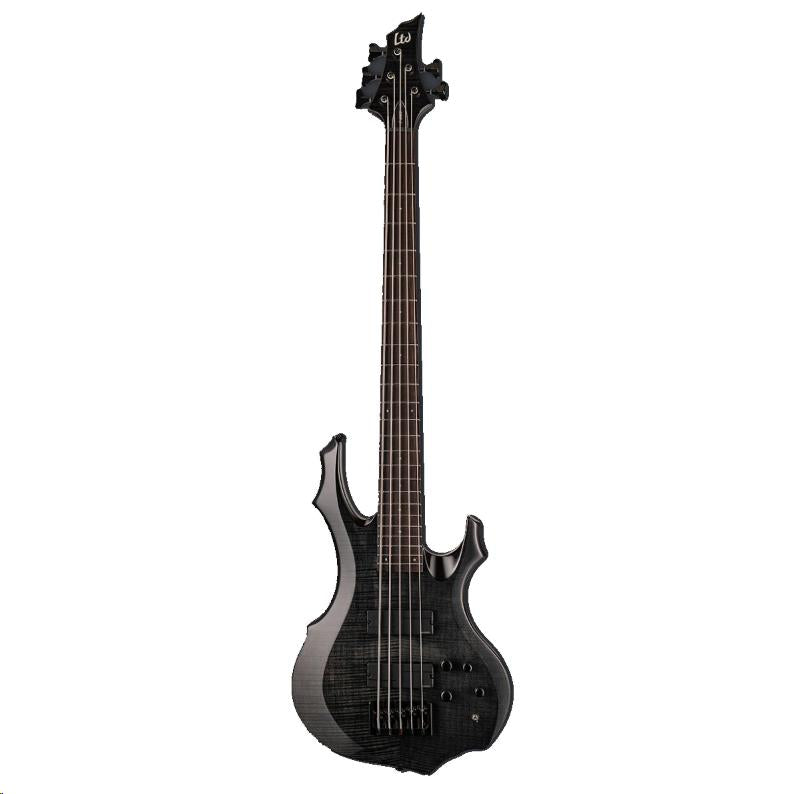 LTD F-1005 5-String Bass Guitar Flamed Maple Trans Black