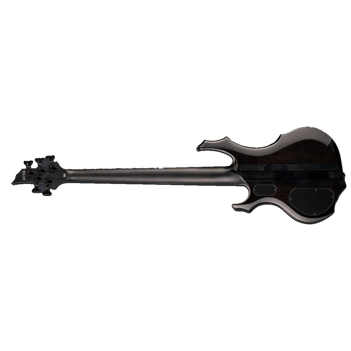 LTD F-1005 5-String Bass Guitar Flamed Maple Trans Black