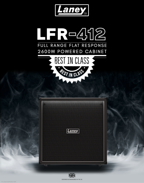Laney LFR-412 Full Range Flat response 2600 W Powered Cabinet