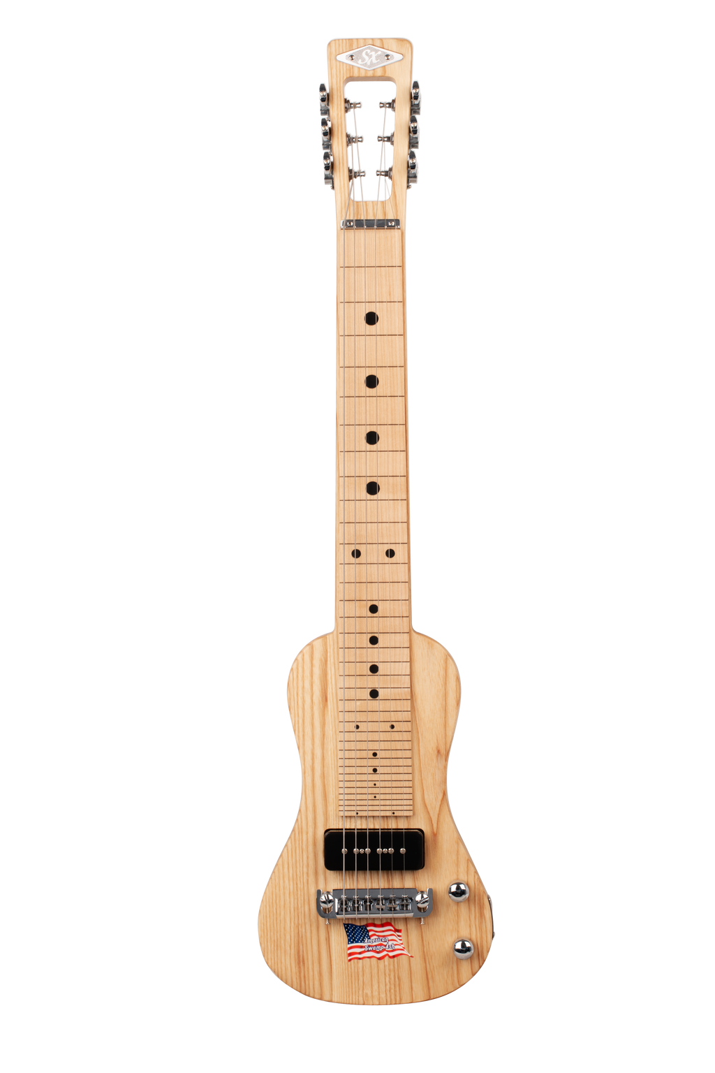 Sx Essex LG22N Ash Series 6 String Lap Steel Guitar - Natural Satin