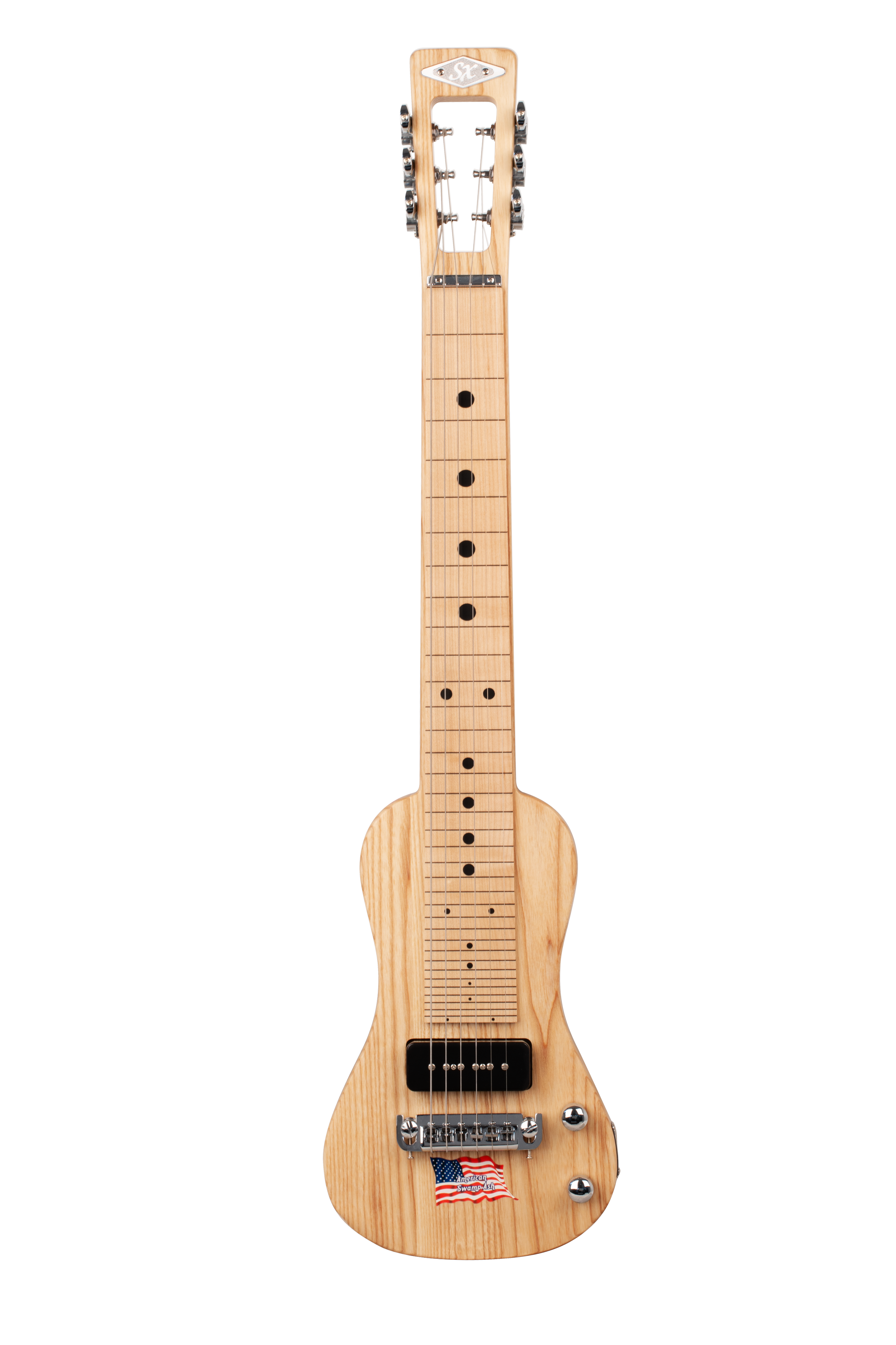 Sx Essex LG22N Ash Series 6 String Lap Steel Guitar - Natural Satin