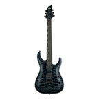 LTD H-1001 Quilted Maple Top Electric Guitar in See Thru Black