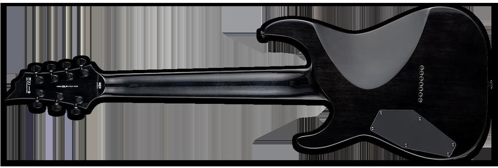 LTD H-1007 7-String Electric Guitar in See Thru Black with Seymour Duncan P