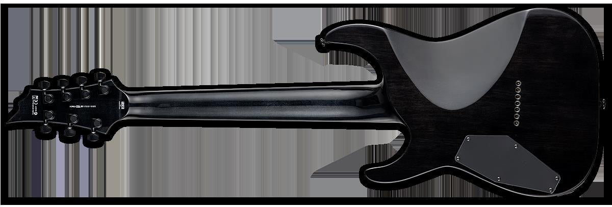 LTD H-1007 7-String Electric Guitar in See Thru Black with Seymour Duncan P