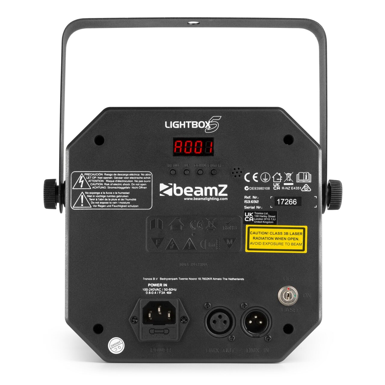 Beamz LightBox5 DMX IRC 5 in 1 Party Effect Light