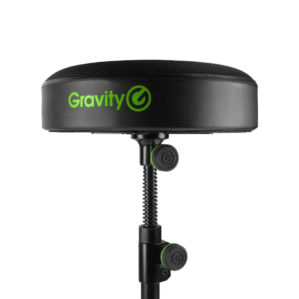 Gravity GFDSEAT1 Round Musicians Stool with Folding Tripod Design. 100kg Max. Load