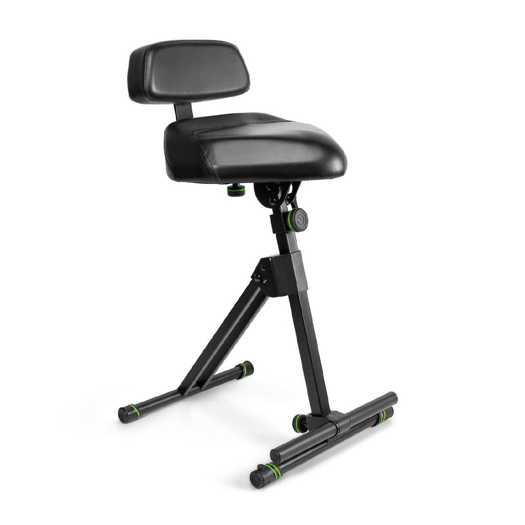 Gravity GFMSEAT1BR Adjustable Musicians Stool with Back Rest - Supports up to 100kg