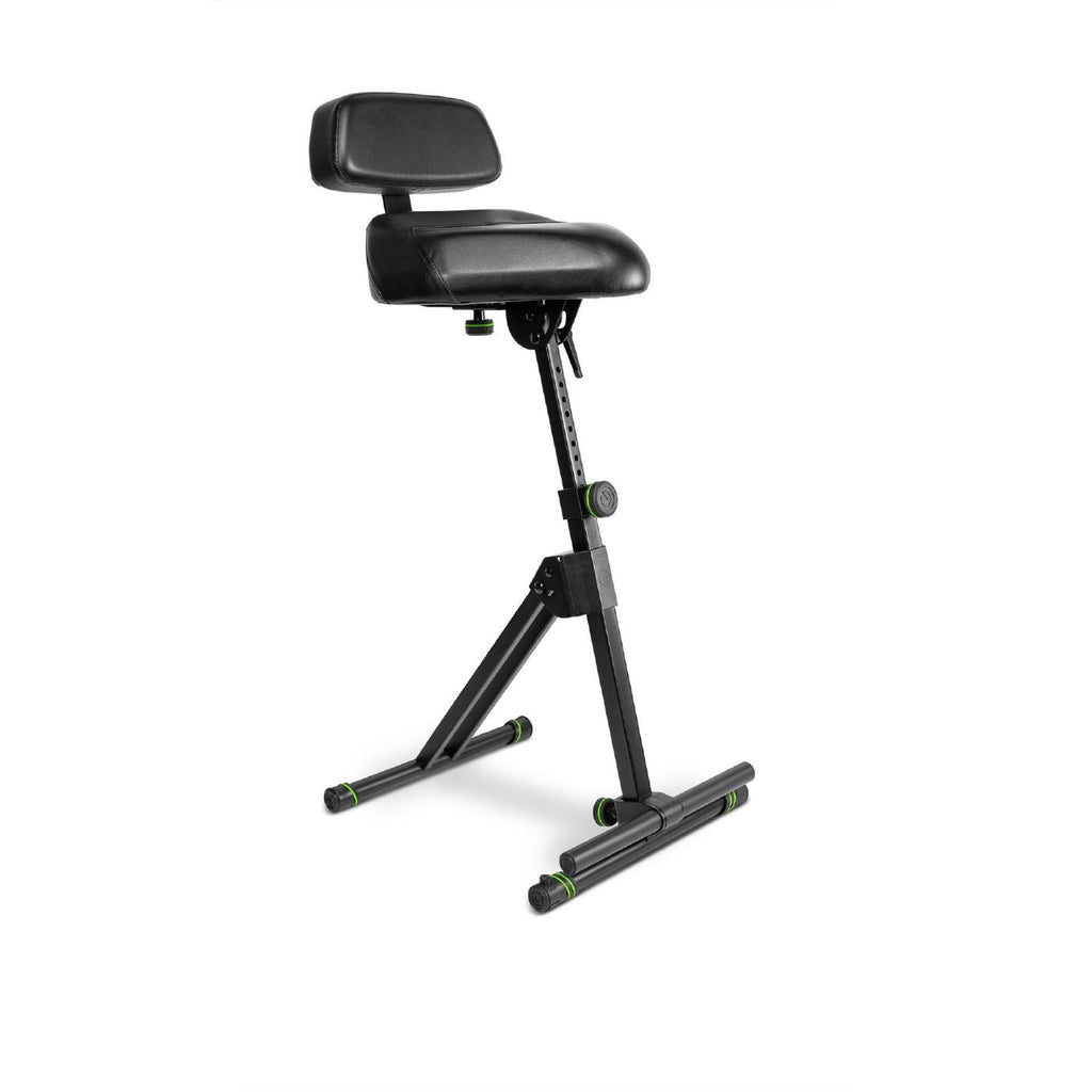 Gravity GFMSEAT1BR Adjustable Musicians Stool with Back Rest - Supports up to 100kg