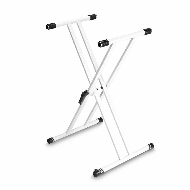 Gravity GKSX2W Double Braced X-Frame Keyboard Stand in White