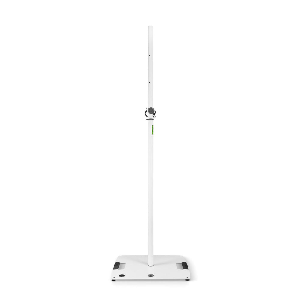 Gravity LS431W White Lighting Stand With Square Steel Base & Off Centre Mounting Option