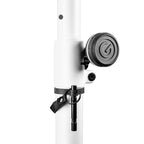 Gravity LS431W White Lighting Stand With Square Steel Base & Off Centre Mounting Option