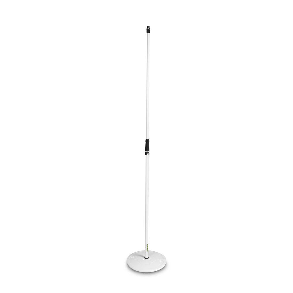 Gravity GMS23W Round Base Microphone Stand in White