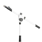 Gravity MS4322W White Microphone Stand with Folding Tripod Base & 2 Point Adjustable Tele Boom