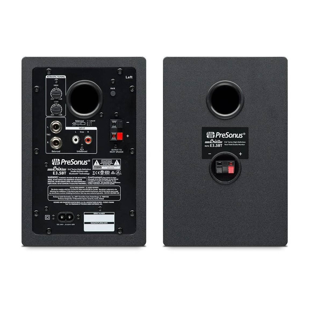 PreSonus Eris E3.5BT 3.5 inch Studio Monitor Speakers with Bluetooth - Pair
