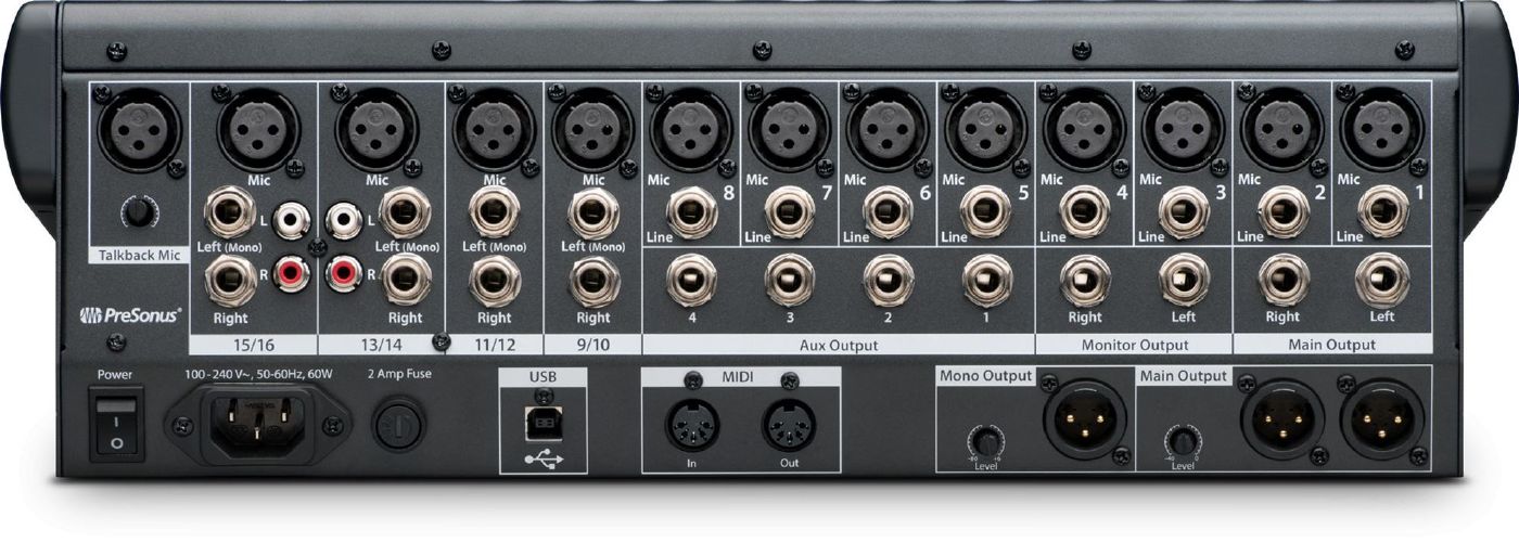 PreSonus StudioLive 1602 USB 16 Channel Digital Mixer