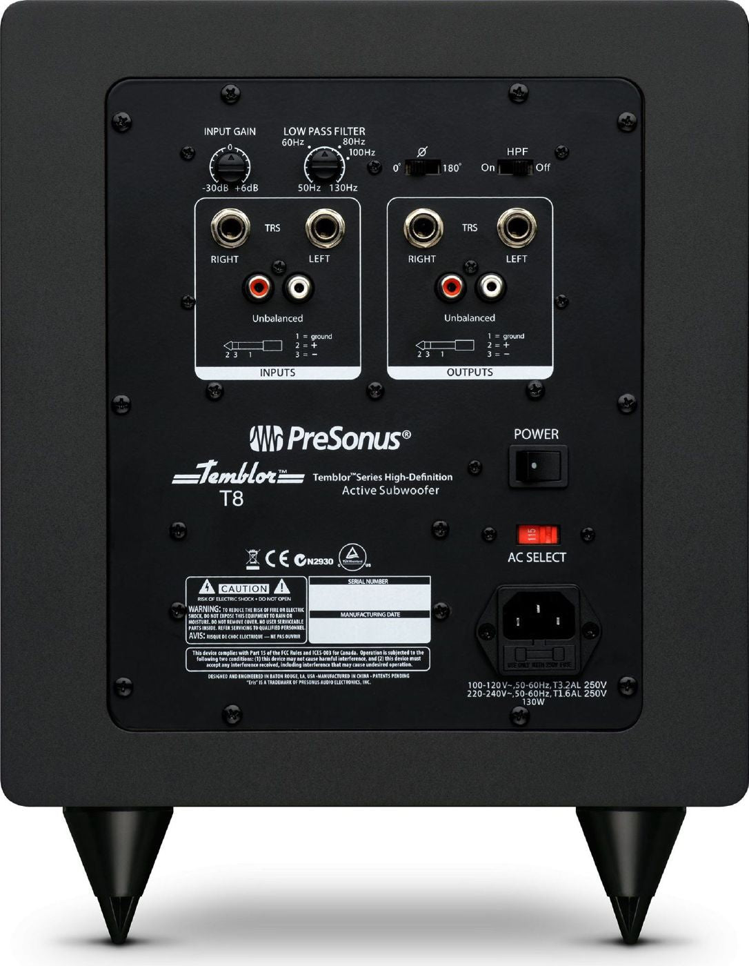 PreSonus Temblor T8 8 Studio Subwoofer