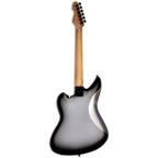 ESP LTD Joe Duplantier JD-I electric guitar in silver sunburst finish, showcasing sleek design and hardware details.