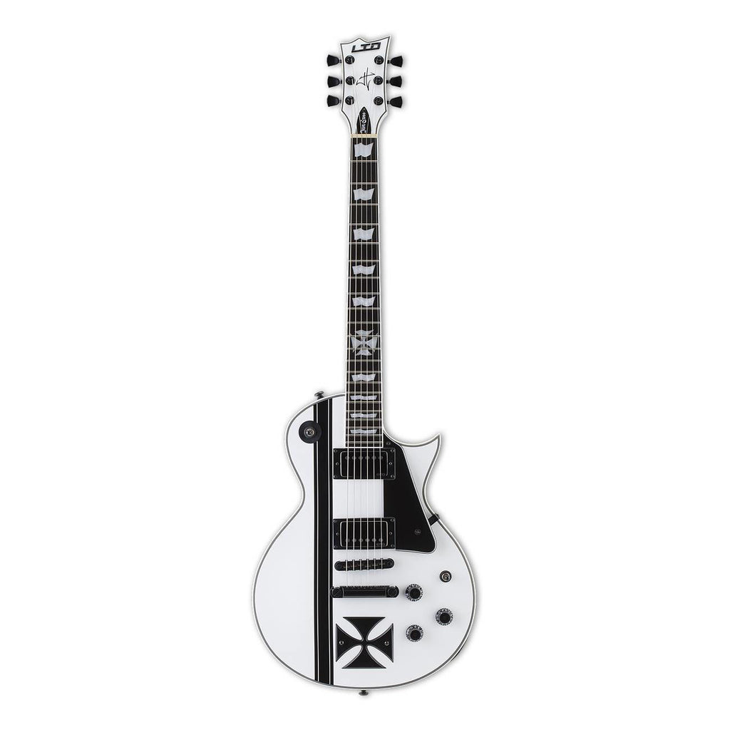 LTD James Hetfield Signature Iron Cross Electric Guitar in Snow White