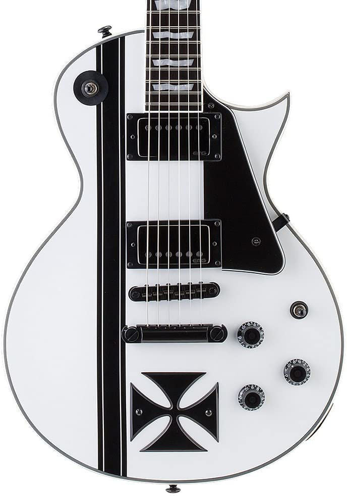 LTD James Hetfield Signature Iron Cross Electric Guitar in Snow White