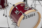 Tama Club-JAM Flyer 4-piece drum kit with hardware, including 14", 8", 10" drums and 10" snare in Candy Apple Mist finish.