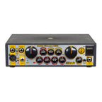MarkBass Little Marcus 58R bass amplifier head with 500W power, featuring controls and input/output jacks on a black and silver unit.