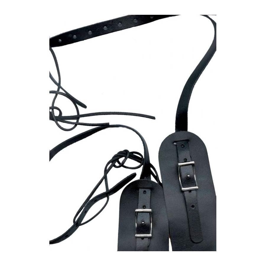LM LMBJ2 2.5in Leather Banjo Strap in Black