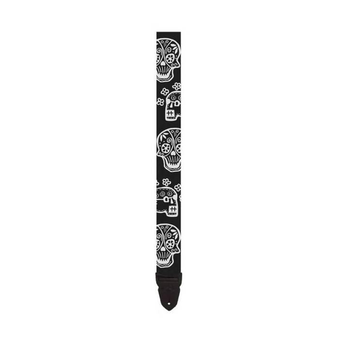 LM LMP4CD 2inch Poly Seatbelt Type Guitar Strap in White Cinco D