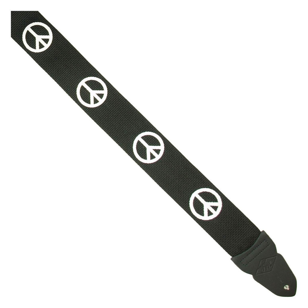 LM LMP4PC 2inch Poly Seatbelt Type Guitar Strap in Peace Design