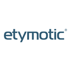 ETYMOTIC logo on clear stem and frost tip for ER20XS headphones, headphone accessory in clamshell packaging