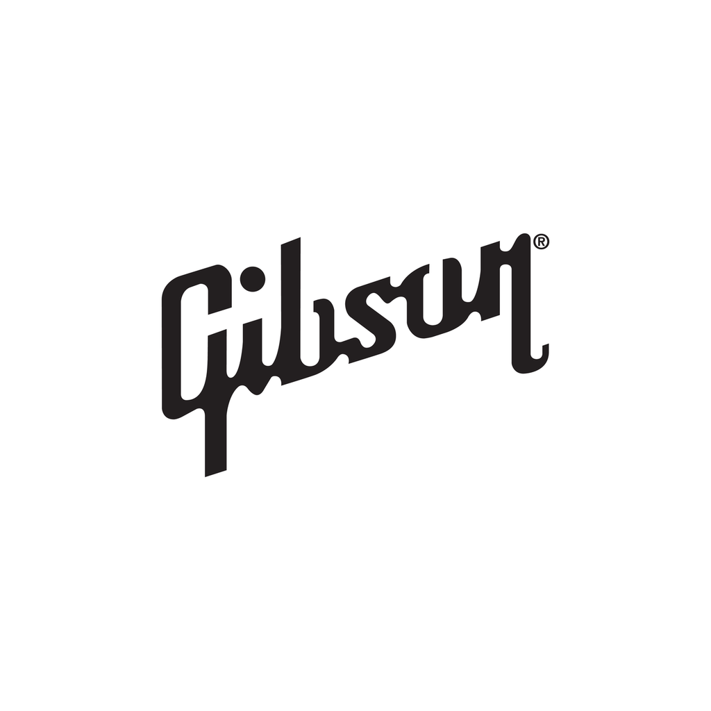 Gibson logo on black hardshell case for Gibson SG Modern electric guitar, protective guitar bag with handle and latches.