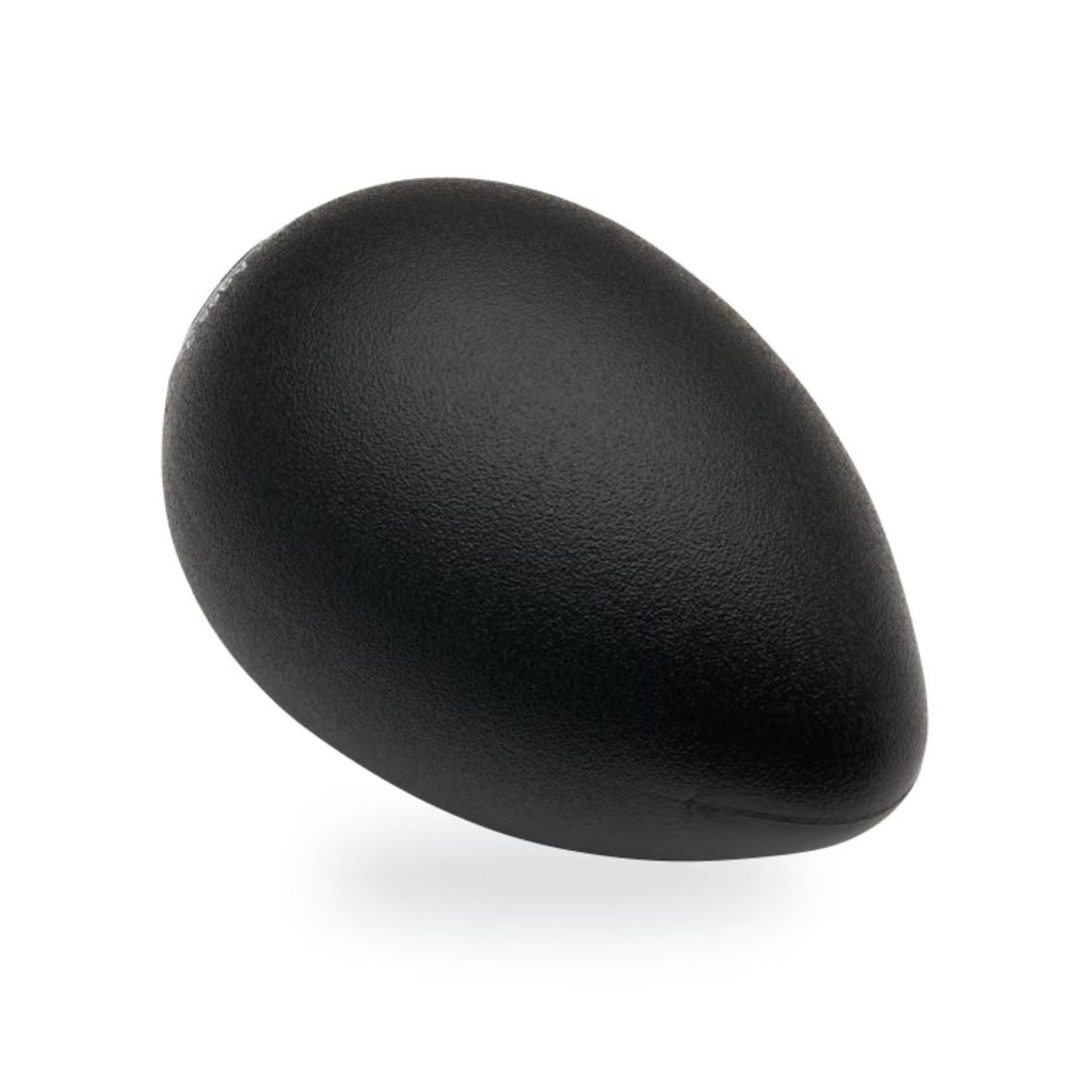 LP large black egg shaker, a hand percussion accessory with a smooth black finish, used for rhythm and musical performances.