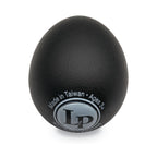 LP Large Egg Shaker in black, a hand percussion instrument from LP, showing its textured surface and compact size.