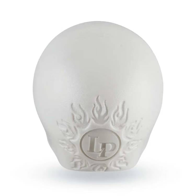 LP Sugar Skull Shaker Glow, a colorful hand percussion instrument with a skull design, featuring glowing accents for lively rhythms.