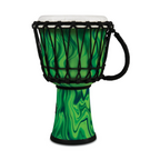 LP LP1607 7in Rope Tuned Circle Djembe with Perfect-Pitch Head in Green Marble