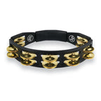 LP LP170 Cyclops brass tambourine with black accents, hand percussion instrument featuring metal jingles and a sturdy handle.