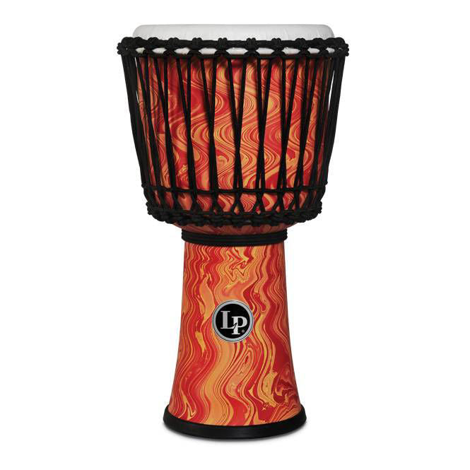 LP LP2010 10 Inch Rope Tuned Circle Djembe - Orange Marble
