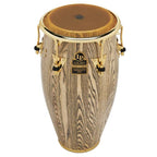 LP Giovanni Galaxy 12.5-inch conga drum with gold hardware, showing its wood finish and detailed hardware accents.